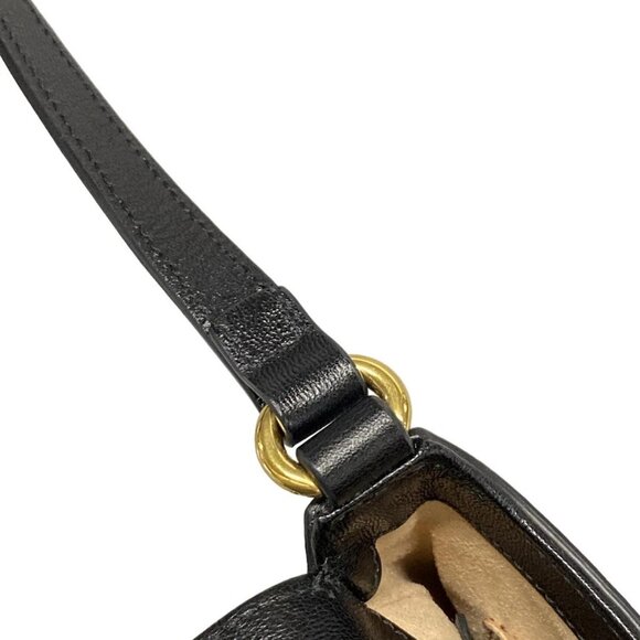 Auth GUCCI GG Marmont Black Leather Shoulder Bag - Picture 12 of 16